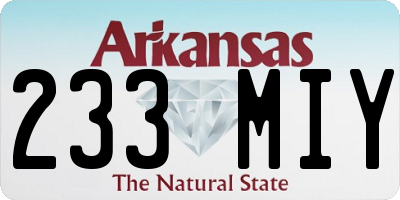 AR license plate 233MIY