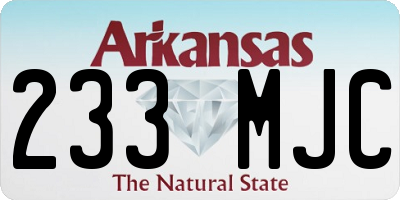 AR license plate 233MJC