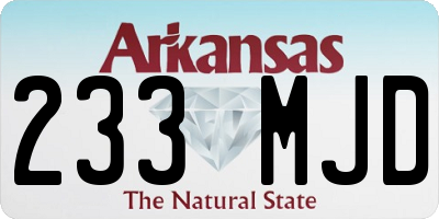 AR license plate 233MJD