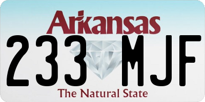 AR license plate 233MJF