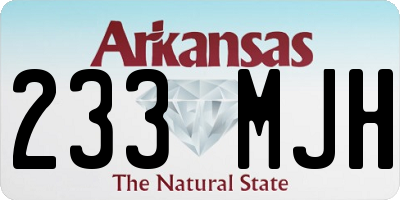 AR license plate 233MJH
