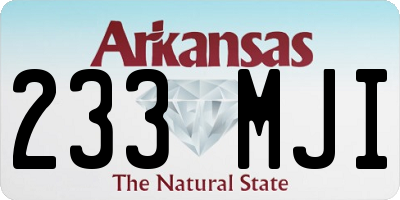 AR license plate 233MJI
