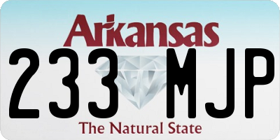 AR license plate 233MJP