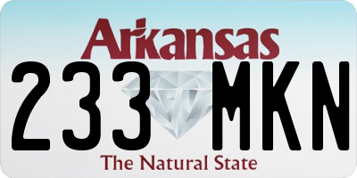 AR license plate 233MKN