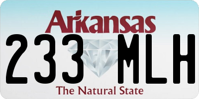 AR license plate 233MLH