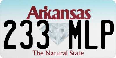 AR license plate 233MLP