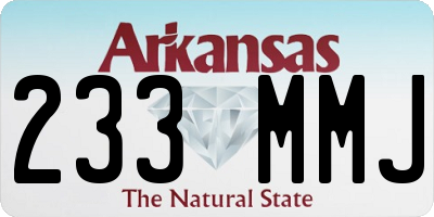 AR license plate 233MMJ