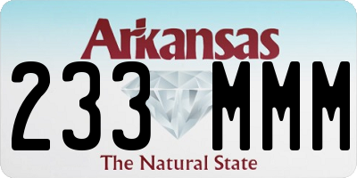 AR license plate 233MMM