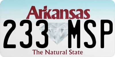 AR license plate 233MSP