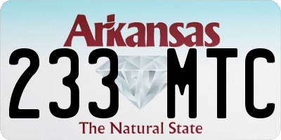 AR license plate 233MTC