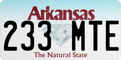 AR license plate 233MTE