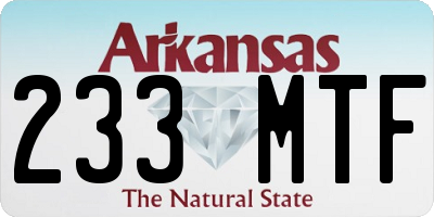 AR license plate 233MTF
