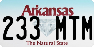 AR license plate 233MTM
