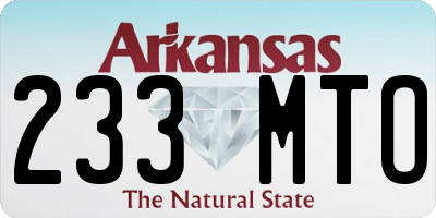 AR license plate 233MTO