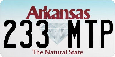 AR license plate 233MTP