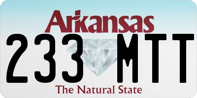 AR license plate 233MTT