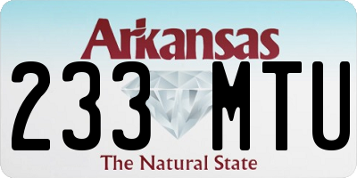 AR license plate 233MTU
