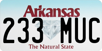 AR license plate 233MUC