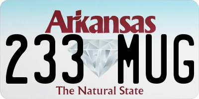 AR license plate 233MUG