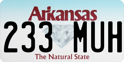 AR license plate 233MUH