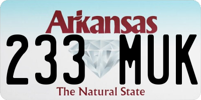AR license plate 233MUK