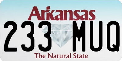 AR license plate 233MUQ