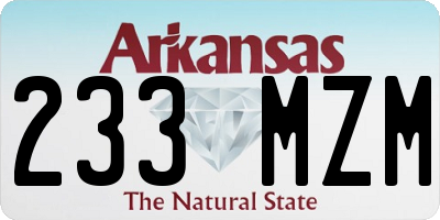 AR license plate 233MZM