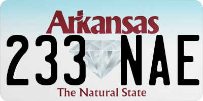 AR license plate 233NAE