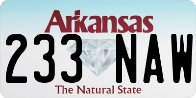 AR license plate 233NAW