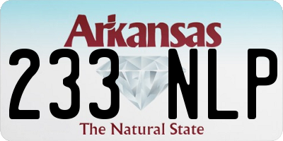 AR license plate 233NLP