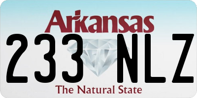 AR license plate 233NLZ