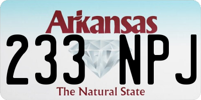 AR license plate 233NPJ