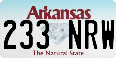 AR license plate 233NRW