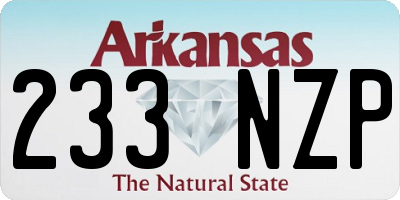 AR license plate 233NZP