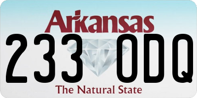AR license plate 233ODQ