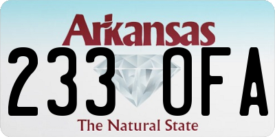 AR license plate 233OFA