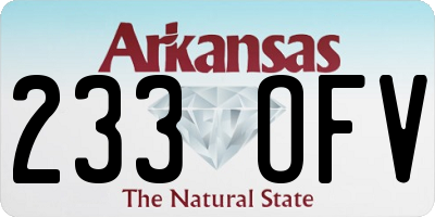 AR license plate 233OFV