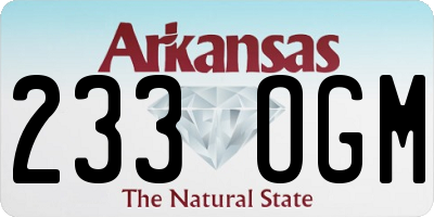 AR license plate 233OGM