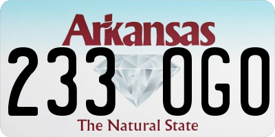 AR license plate 233OGO