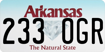 AR license plate 233OGR