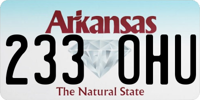 AR license plate 233OHU