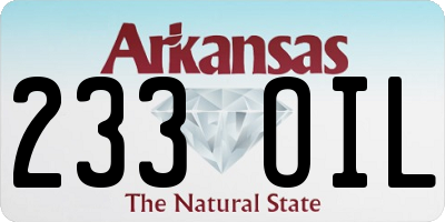 AR license plate 233OIL