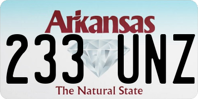 AR license plate 233UNZ