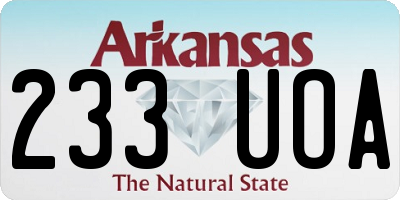 AR license plate 233UOA