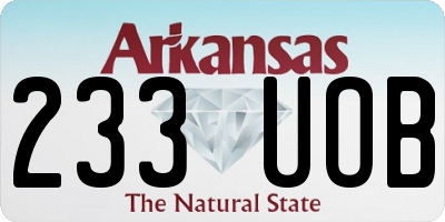 AR license plate 233UOB