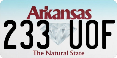 AR license plate 233UOF