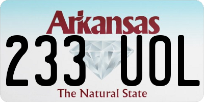 AR license plate 233UOL