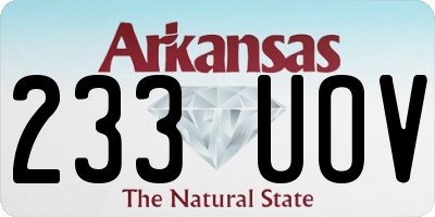 AR license plate 233UOV