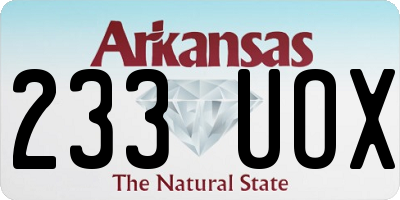 AR license plate 233UOX