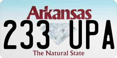AR license plate 233UPA